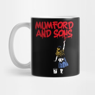 mumford ll girls with red paint Mug